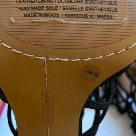 VINCE Camuto BNWT Sandals Black "Karika" Leather - Picture 8 of 8